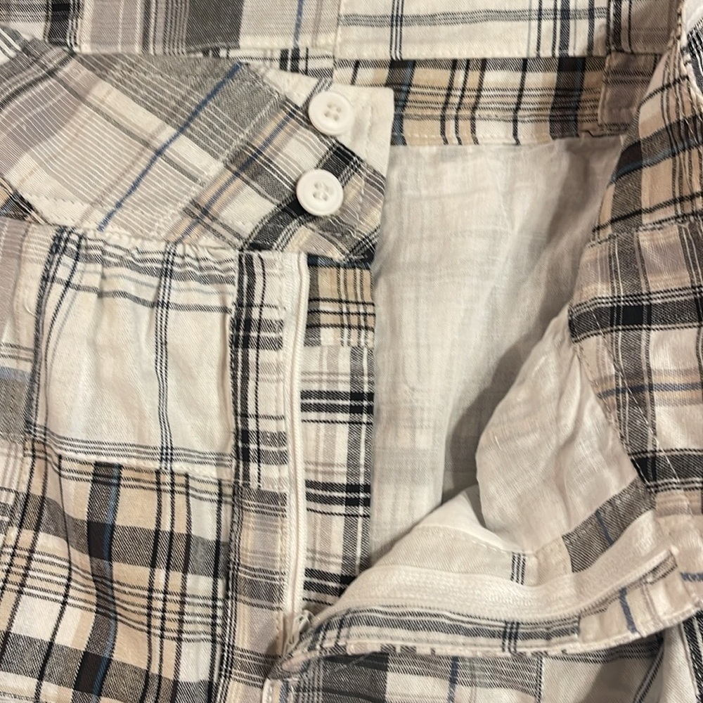 Patchwork Plaid Midi Skirt Cottagecore Academia Pockets Lined M - Picture 6 of 8